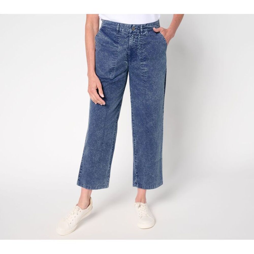 Liberare Women's Pants Sz 14 St Wash Cropped Blue